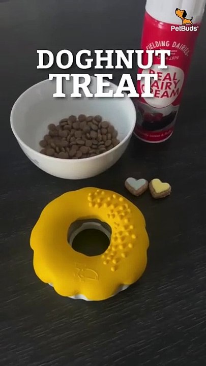 PetBuds Indestructible Dog Toys – Doughnut Puzzle Treat Dispenser