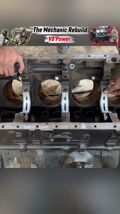 Rebuilding Massive V8 Diesel Truck Engine with Basic Tools | Heavy-Duty Engine Overhaul