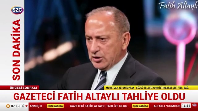 Fatih Altaylı tahliye kararı verildi