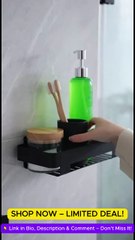 EUDELE Adhesive Shower Caddy– Rustproof Bathroom Organizer Rack