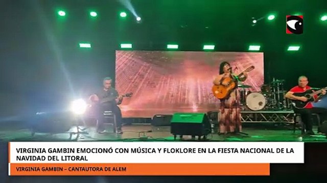 Virginia Gambin emocionó con música y folklore en la Fiesta Nacional de la Navidad del Litoral
