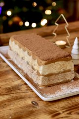 Bûche de Noël Glacée façon Tiramisu | Crème de Marrons et Baileys | Recette Festive Facile, Rapide