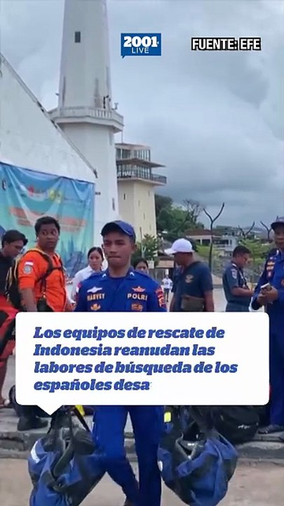 Los equipos de rescate de Indonesia reanudan las labores de búsqueda de los españoles desaparecidos