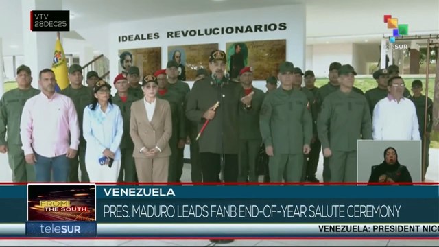 Venezuelan pres. Nicolas Maduro leads FANB end-of-year salute ceremony