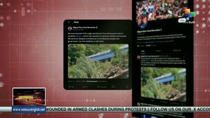 Cuban president expresses solidarity on Mexican train accident