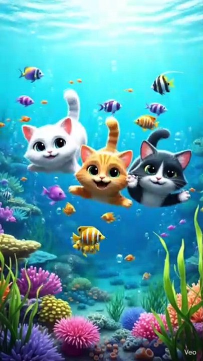 Cat enjoying with fishes "kids cartoon"kids videos "kids entertainment"cartoon "cartoon for kids"funny cartoon "viral videos"