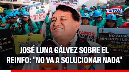 José Luna Gálvez sobre el REINFO: "Es un engaña muchachos, no va a solucionar nada"