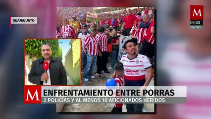 Enfrentamiento entre porras en Irapuato vs Chivas deja heridos en Guanajuato