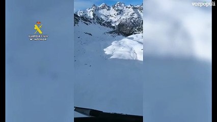 Imágenes aéreas tras el alud