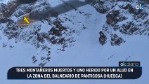 Tres montañeros muertos y uno herido por un alud en la zona del balneario de Panticosa (Huesca)