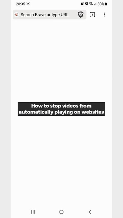 How to stop videos from automatically playing in Brave (Android)