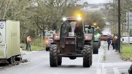 Tractors arriving in Crediton to take part in the charity tractor run, video Alan Quick IMG_0916
