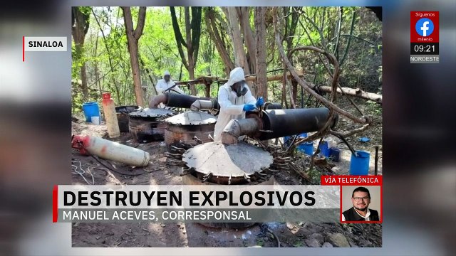Aseguran laboratorio y destruyen 46 explosivos improvisados en Sinaloa