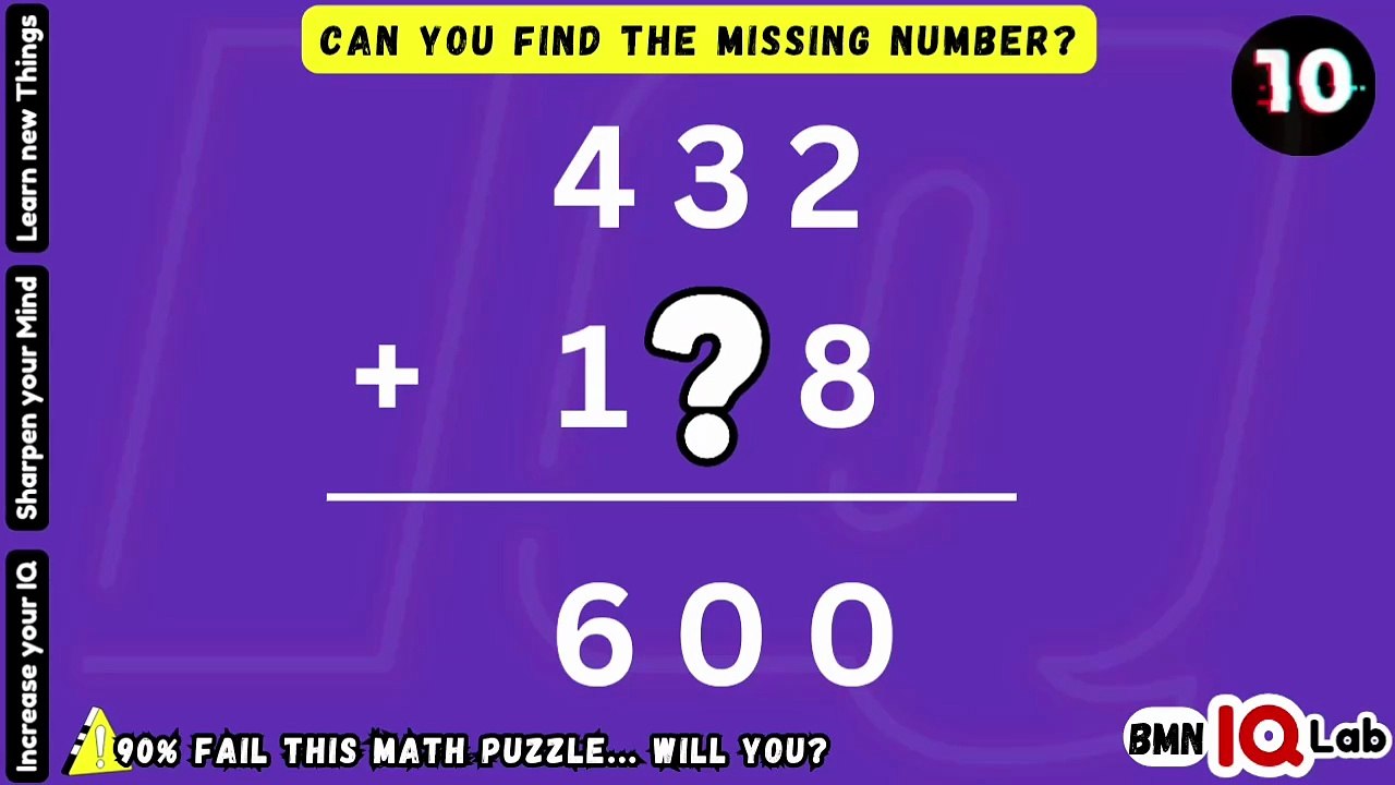 #90PercentFailThis 😒❌️ Can You Find the Missing Number? 🧐