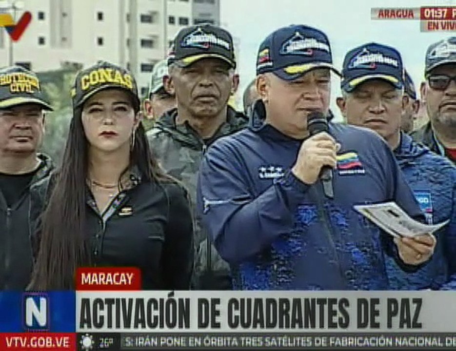Vpdte. Sec. Diosdado Cabello precisó el crecimiento de los cuadrantes de paz en el edo. Aragua