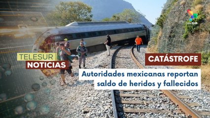 Al menos 13 muertos tras descarrilamiento de tren mexicano