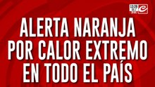 Alerta naranja por calor extremo en todo el país