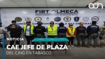 Cae jefe de plaza del CJNG en Tabasco