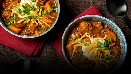 Smoky Chipotle Turkey and Sweet Potato Chili