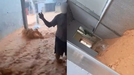 Chuva forte causa alagamentos na Grande Florianópolis, em SC