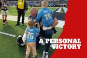 Bradley Bozeman shows he already has a guaranteed win alongside his family at the Chargers game