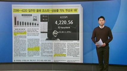 [스타트 브리핑] 2,399→4,220 질주한 올해 코스피... 상승률 75% '주요국 1위' / YTN