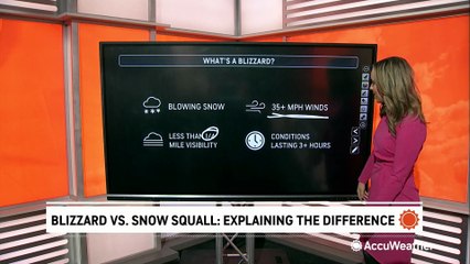 What exactly is the difference between a blizzard and a snow squall?