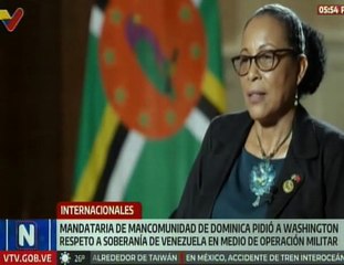 Pdta. de Dominica Sylvanie Burton exigió a EE. UU. detener el asedio militar contra Venezuela