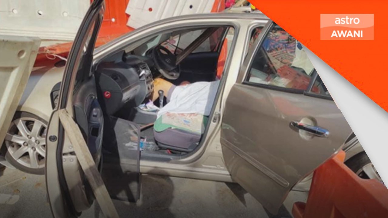 Warga emas maut, kereta ditusuk besi selepas terbabas