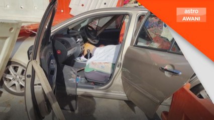 Warga emas maut, kereta ditusuk besi selepas terbabas