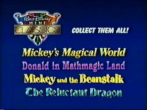 Walt Disney Mini Classics VHS Promo (1991)