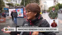 Población critica marchas de la COB en La Paz y pide diálogo