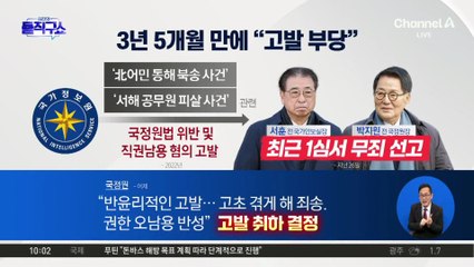[핫피플]‘서해 피격’ 서훈·박지원 고발 접은 국정원
