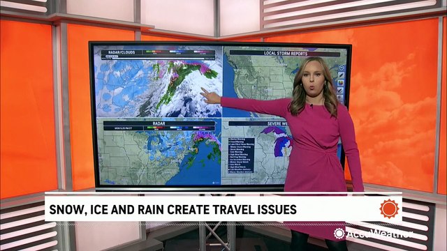 Multiple rounds of snow causing travel problems from the Great Lakes into the Northeast