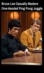 Bruce Lee's 1971 interview on The Pierre Berton Show, where he juggles a table tennis ball