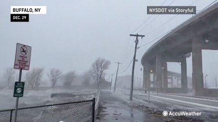 Wintry weather wallops upstate New York