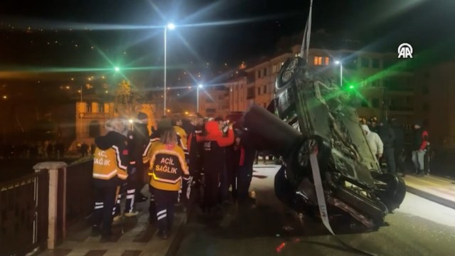Amasya'da nehre düşen otomobildeki 1 kişi öldü, 1 kişi yaralandı