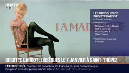 Les obsèques de Brigitte Bardot se dérouleront le 7 janvier à l'église Notre-Dame-de-l'Assomption de Saint-Tropez