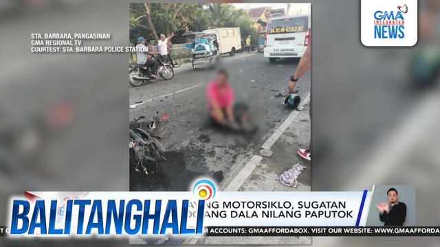 Mag-amang sakay ng motorsiklo, sugatan matapos sumabog ang dala nilang paputok | Balitanghali