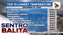 9.6°C na temperatura, naitala sa La Trinidad, Benguet kaninang madaling araw; dalawang weather systems, patuloy na nakaaapekto sa bansa