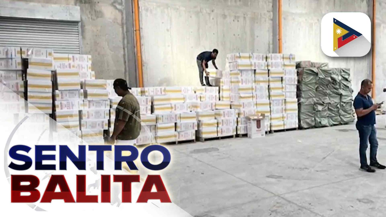 Higit P120M na halaga ng mga smuggled na sigarilyo, nakumpiska ng PNP-HPG sa isang warehouse sa Pampanga | ulat ni Ryan Lesigues