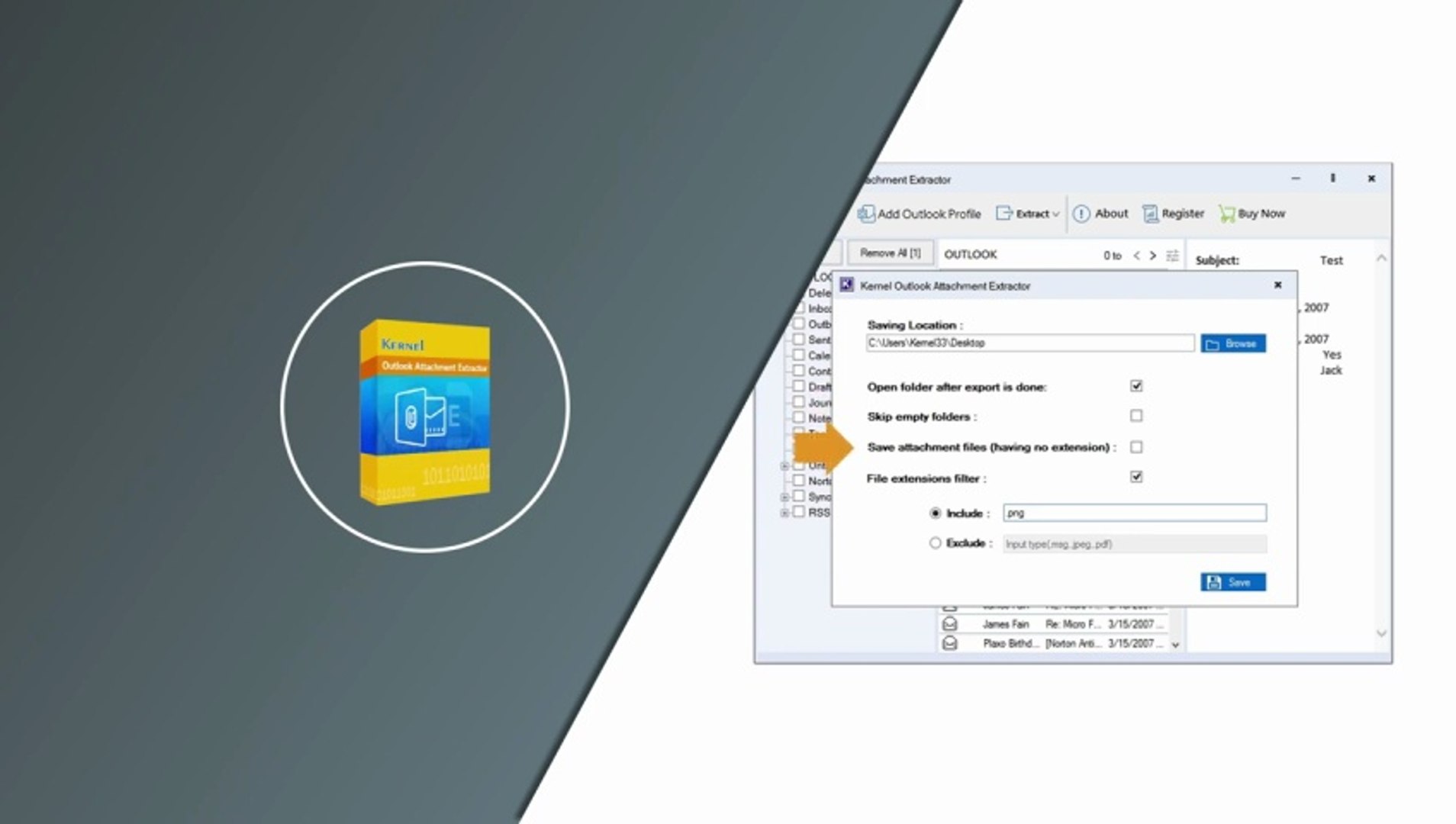 ⁣Easily Extract Outlook Attachments to Hard Drive | Kernel Outlook Attachment Extractor