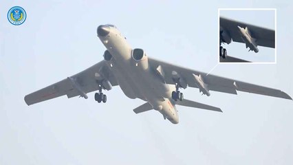 PLA shows H-6 bombers armed with YJ-12 anti-ship missiles during military maneuvers around Taiwan