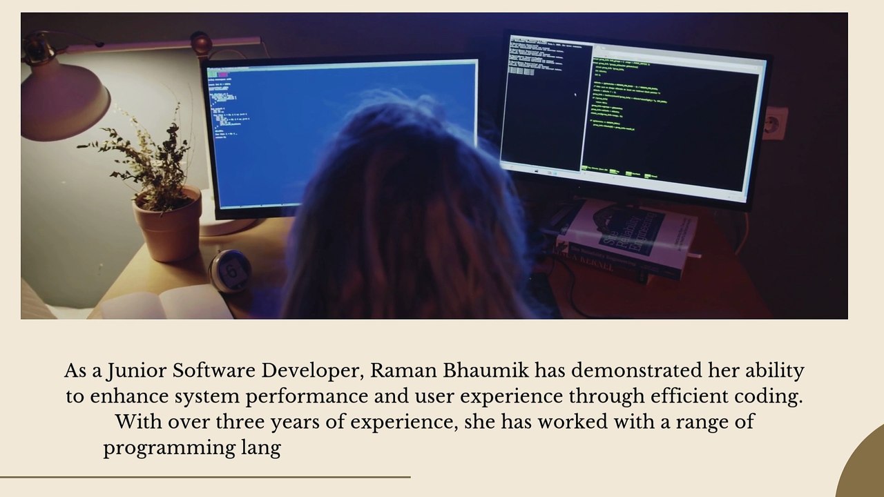 Raman Bhaumik - A Junior Software Developer