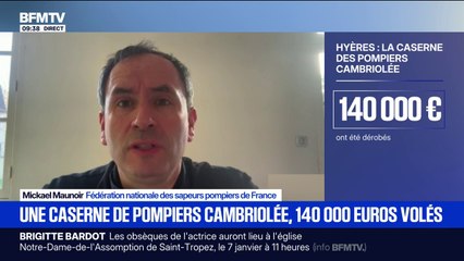 "Un acte intolérable": Mickaël Maunoir, membre de la fédération nationale des pompiers de France, condamne le cambriolage de la caserne de pompiers de Hyères