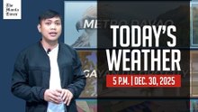 Today's Weather, 5 P.M. | Dec. 30, 2025