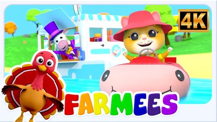 Row Row Row Your Boat | Farmees Nursery Rhymes & Kids Songs | Baby Songs for Children