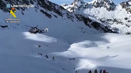 Imágenes del rescate tras el alud en el balneario de Panticosa