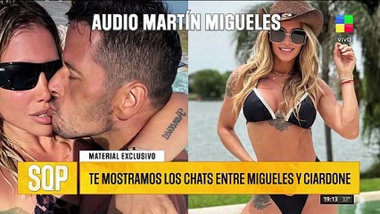 Revelan audios y mensajes de Migueles con Claudia Ciardone