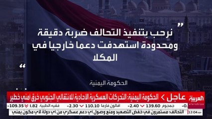 الحكومة اليمنية تعرب عن ترحيبها الكامل وتأييدِها المطلق لقرارات رئيس مجلس القيادة الرئاسي